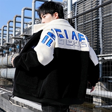 冬季羊羔绒棉衣男潮流时尚青少年羊羔绒外套MY2302-P100，男装棉衣，星座210-3