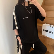 2024新款中性风短袖T恤男夏季美式hiphop七分袖上衣现货T1779-P38，男装T恤，星座512-4
