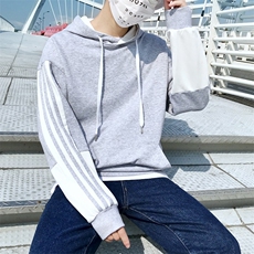 春季新款港风小清新外景模无头风宽松休闲连帽卫衣男WY214-P55，男装卫衣，电商A021A