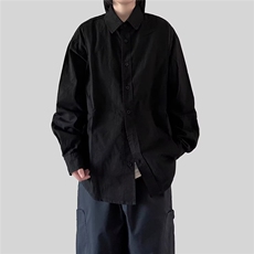 春季新款日系复古工装长袖衬衫男女学生廓形帅气衬衣潮CSK367，男装衬衫，星座516A