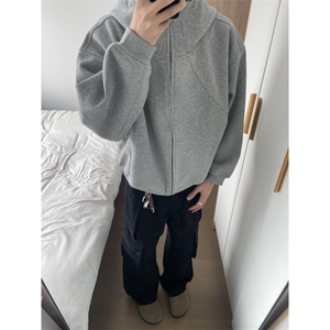【有货】WW01CC-特P50 解构连帽卫衣男廓形拉链开衫外套图片