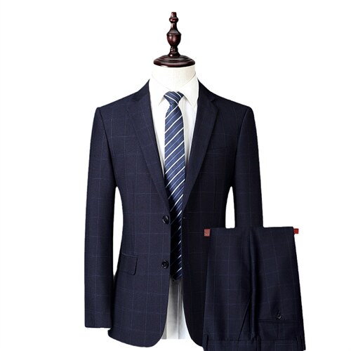 中老年服装男爸爸西服套装秋季休闲西服西裤两件套MNSA8861-P290