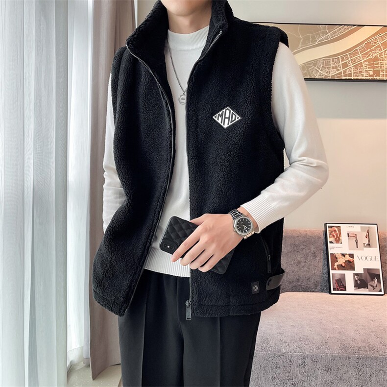 2024冬季加厚羊羔毛立领棉马甲背心外套男M505-p110控165,男装背心/马甲,电商D303