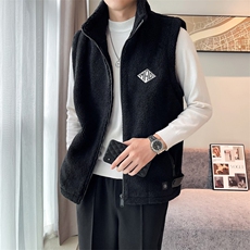 2024冬季加厚羊羔毛立领棉马甲背心外套男M505-p110控165，男装背心/马甲，电商D303