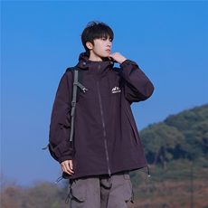 山系港风秋款字母印花连帽夹克A247-F381P65控88，男装夹克，电商A247