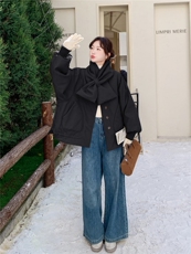 韩系拼接撞色格子围巾短款羽绒服女2025冬立领宽松小个子减龄外套，女装羽绒服，艾米莉亚