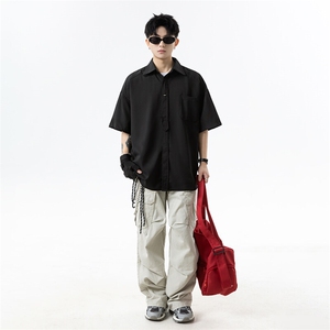 冰丝垂感短袖衬衫男 cp151-特p35图片