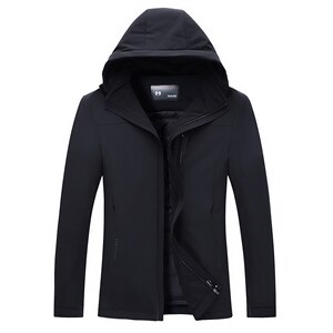 连帽鹅绒羽绒服男士冬季休闲简约气质内胆可卸羽绒袄ZG33078-P335图片