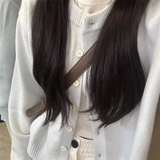 软糯感浅蓝色针织开衫女早秋韩版宽松内搭打底衫短款毛衣外套上衣，男装针织衫/毛衣，星座506A