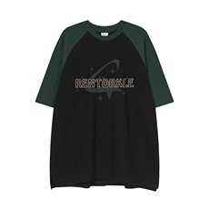 白底23新款夏季时尚百搭宽松印花圆领纯棉短袖T恤DT366P45控68，男装T恤，电商A247-1