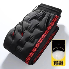 加绒加厚冬男女羽绒棉裤保暖字母红条纹束脚棉裤大码M-5XLha2P38，男装棉衣，星座1013-1