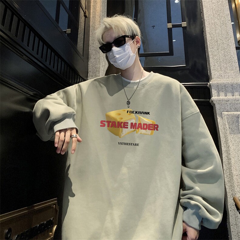 ！圆领卫衣男装港风长袖t恤男外套男WY543-特P23,男装T恤,电商B371