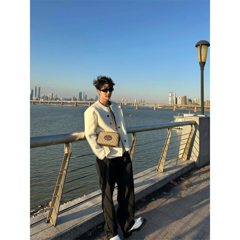【有货】cleanfit白色毛衣男秋美式复古开衫针织衫MY282LL-特P55,男装针织衫/毛衣,星座1007（原301D）