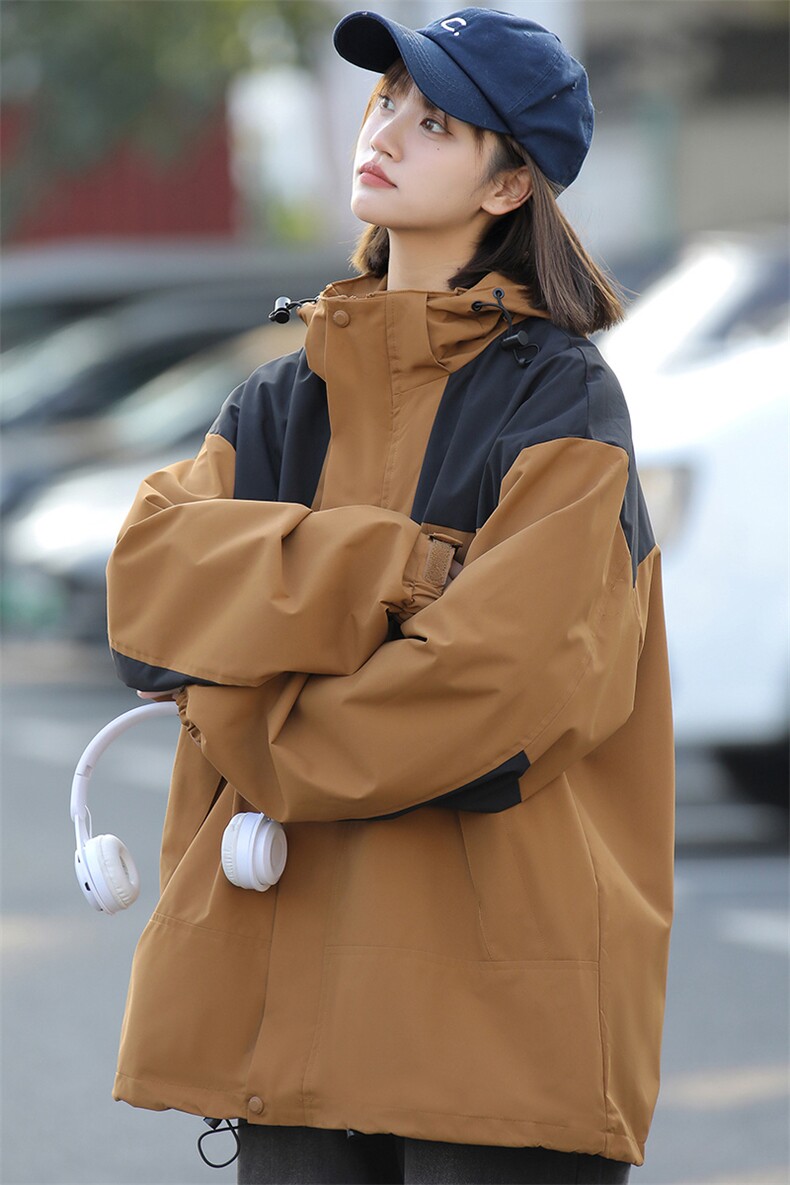 2025秋季户外三防冲锋衣夹克男女同款连帽防风登山外套23657-P30,男装夹克,星座1402-3