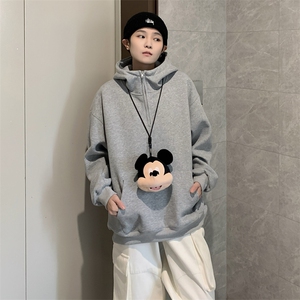 抖音得物高品质二开 25秋冬美式重磅宽松纯色连帽拉链高领卫衣W65图片