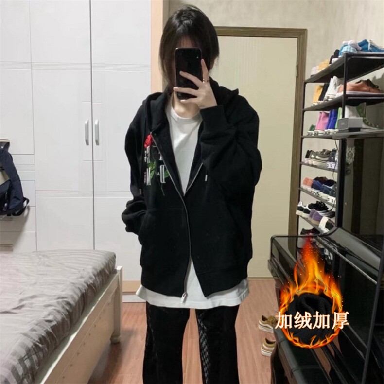 刺绣连帽拉链卫衣KM7023款M-3XL,男装卫衣,星座506A