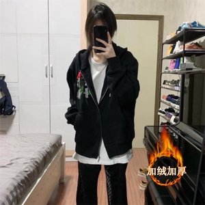 刺绣连帽拉链卫衣KM7023款M-3XL图片