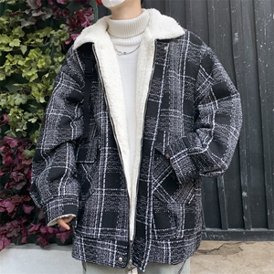 羊羔毛棉服男2025冬季新款休闲外套潮牌棉衣棉袄 M199 P110 控158图片