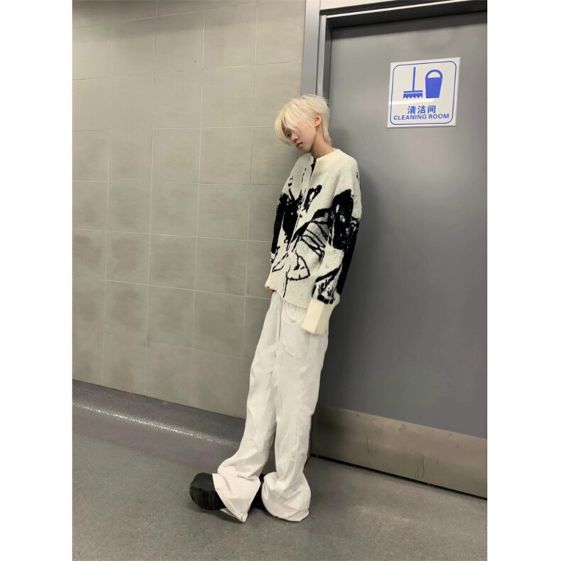 【有货】D560LL-特P60渐变蝴蝶仿貂毛针织开衫毛衣外套男,男装针织衫/毛衣,星座1007（原301D）
