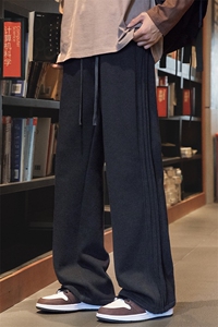 男士加厚休闲裤秋冬季宽松直筒高端潮牌时尚运动长裤子Z9860-P45图片