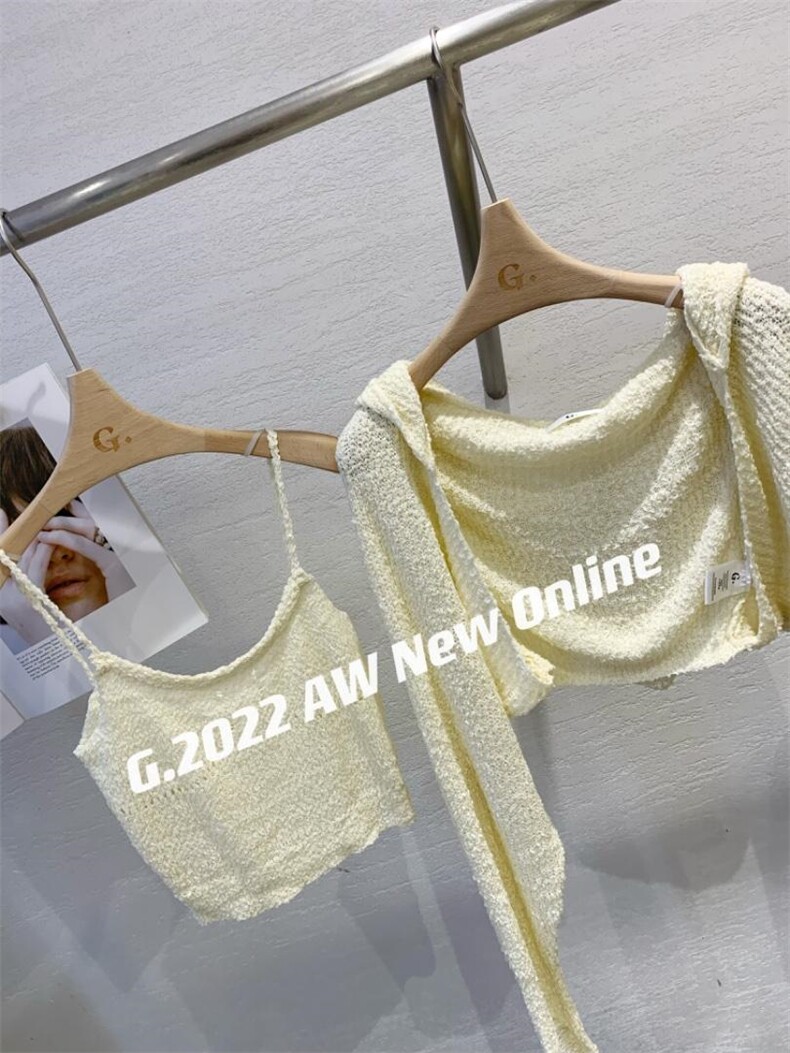 新款针织两件套均码2色现货，其它，G