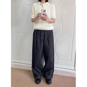 【有货】Z96HH-特P39绞花翻领polo衫男女正肩针织短袖t恤