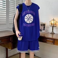 夏季运动套装篮球服五分裤两件套TZ8926-P35，男装休闲套装，星座210-1