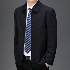 男士21新款夹克衫男翻领商务休闲潮流中青年男装外套SJJ8503-P160，男装夹克，电商B212（原钱塘6029）