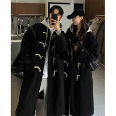 706-2-C2900-P118现货冬季韩版牛角扣毛呢大衣宽松风衣外套男，男装风衣，星座706-2