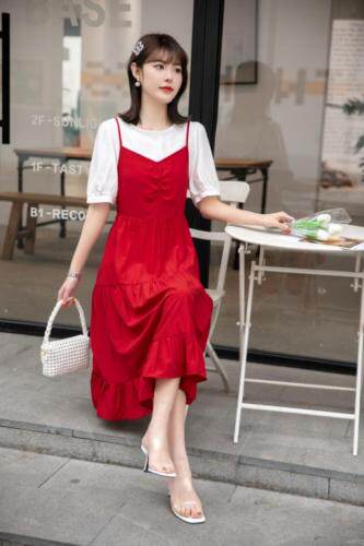 时尚潮流两件套连衣裙，女装连衣裙，英利伊人