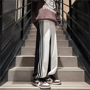 男秋季新款港风三条杠休闲裤B443P33图片