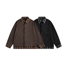 2026春假两件衬衫拼接宽松外套P65-控119,男装衬衫,星座216(原A116),四季星座 2026春假两件衬衫拼接宽松外套P65-控119,男装衬衫,星座216(原A116),四季星座