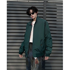 8XL-M美式复古棒球服外套男特大码潮牌双拉链立领夹克衫JK005P85，男装夹克，电商B312