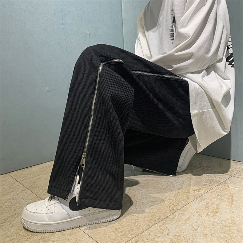 现货男装宽松休闲直筒四季款设计感运动休闲裤DM169-P50,男装休闲裤,电商D321-1