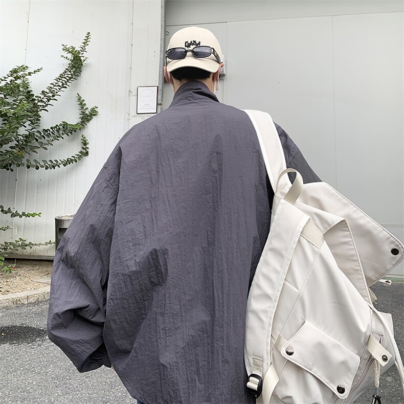 日系原宿风披风外套男秋季新款夹克防晒衣J157P38,男装夹克,星座1116-2