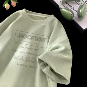 量大优 供视频 重磅麂皮绒短袖t恤男 JT517-特p19图片
