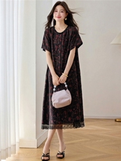 【夏季女装新款】大量现货时尚宽松大版中长款连衣裙，女装连衣裙，魅衣本色