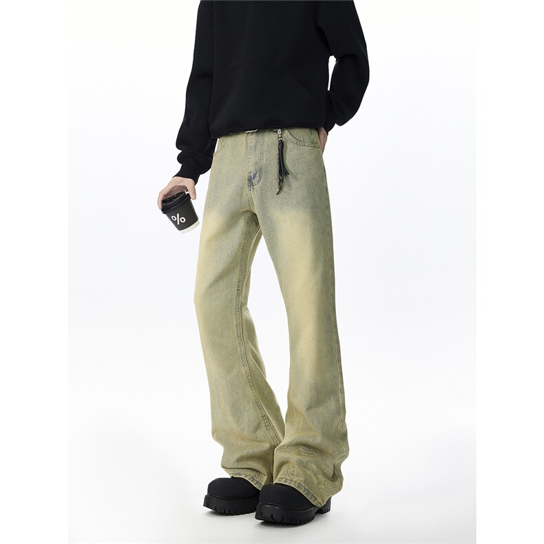 C315-W509现货特P38微喇袋花高质量猫须马骝牛仔裤(特P38限78)3，男装牛仔裤，电商C315