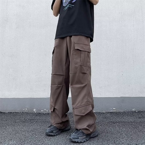 男春夏新款青少年时尚休闲高街工装西裤 P45图片