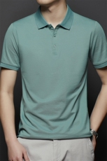 BA2619钱塘2020-2纯色精品男士商务休闲短袖翻领T恤主推P40，男装T恤，钱塘207-2