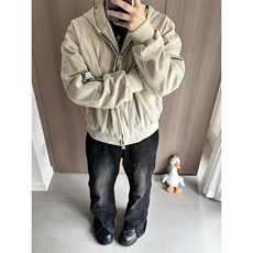 短款外套男春秋款美式复古工装连帽棒球服哈灵顿夹克JK7709，男装夹克，星座1116A（原606A-3）