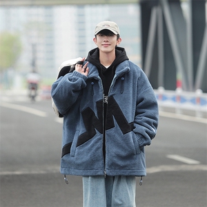 中性风立领羊羔绒棉服冬季cityboy加厚棉衣男女同款M8865-P100图片