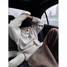 587-P49简约百搭流行时尚长袖毛衣文艺潮流日系慵懒ins新款，男装针织衫/毛衣，电商B323A