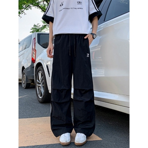 夏季新款情侣户外运动宽松工装裤男潮设计感小众休闲长裤KZ01/P45图片