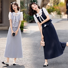 小香风洋气时尚套装2025夏季新款超火韩系穿搭一整套显瘦两件套，女装套装/套裙，潮流依族