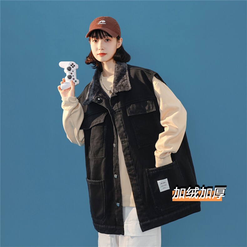 MJ215J-p68-限价98抖音中性情侣工装棉马甲男外穿大码羊羔毛,男装工装外套,星座116