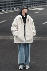 中性风立领羊羔绒棉服冬季cityboy加厚棉衣男女同款M8866-P100，男装棉衣，星座717