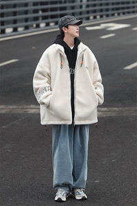 中性风立领羊羔绒棉服冬季cityboy加厚棉衣男女同款M8866-P100图片