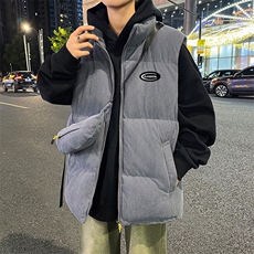 魔术贴可拆换得物二开冬季团体班服外套马甲棉服加厚校服送背包，男装棉衣，星座301D-5(原星座1415）