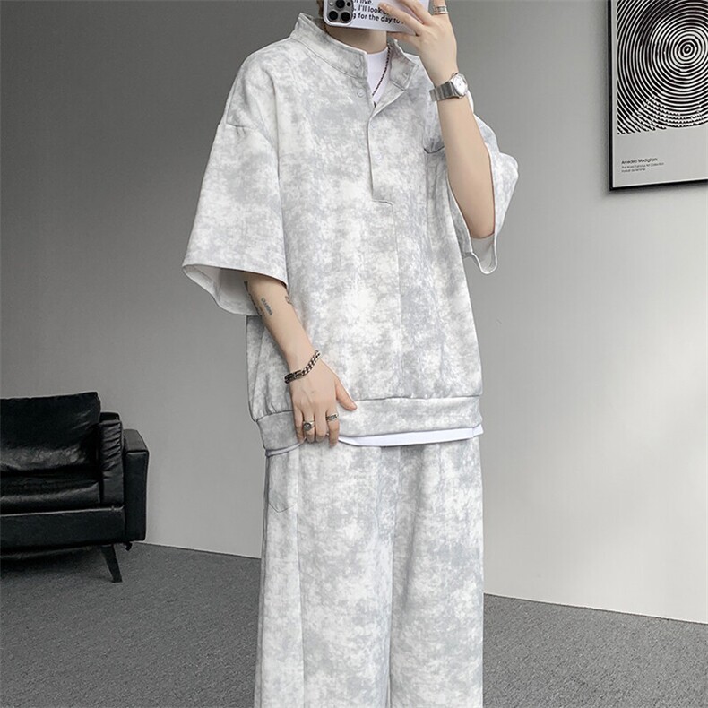可拆开卖！立领POLO衫短袖t恤套装男生休闲运动青少年搭配帅气夏,男装T恤,电商B312